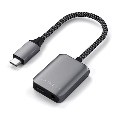 Satechi USB-C auf 3.5mm Audio & PD Adapter space grey von Satechi