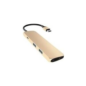 Satechi USB3.0 Typ C Stecker auf 1x HDMI 2x USB Typ A Hub Adapter gold (ST-CMAG) von Satechi