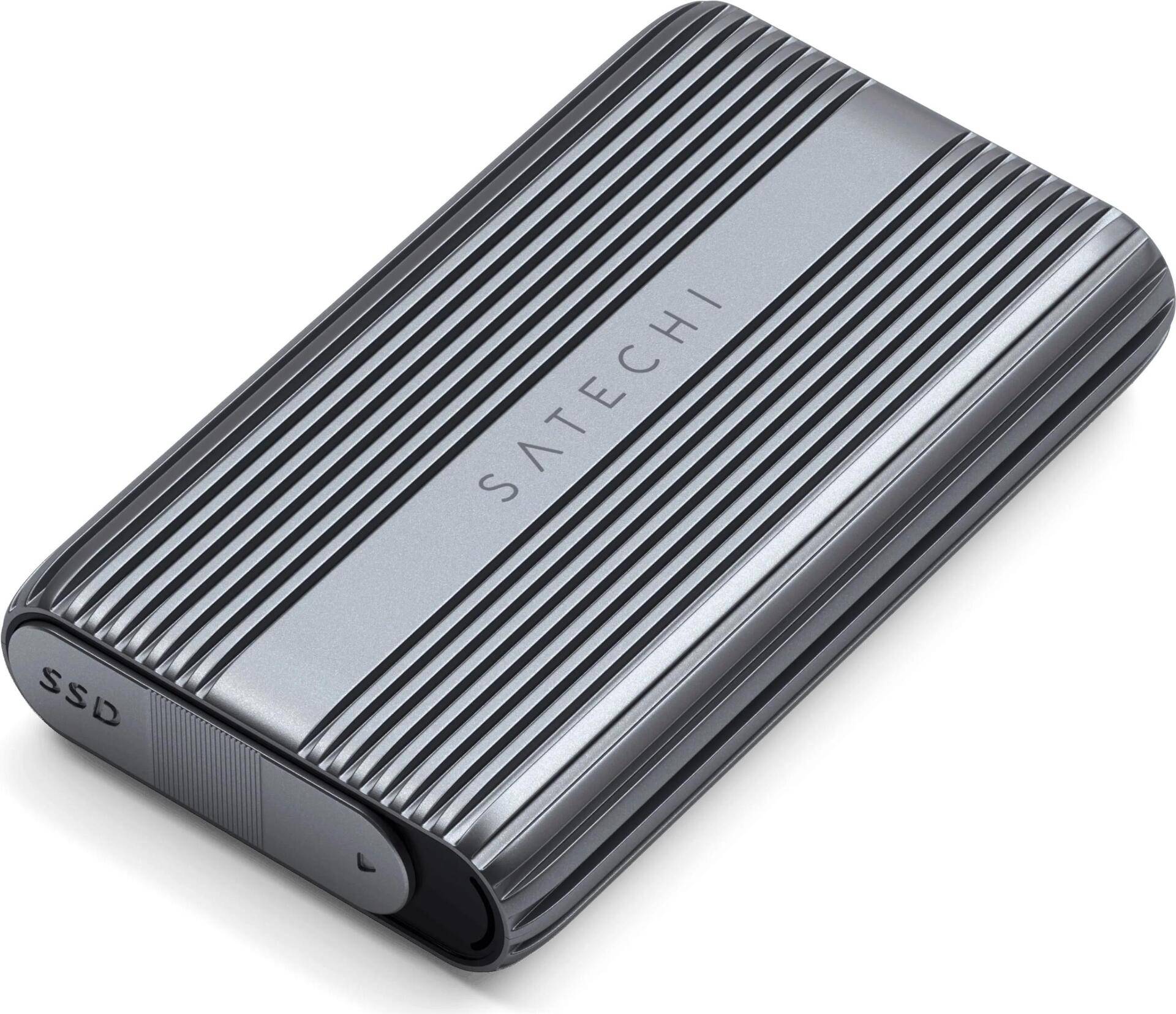 Satechi USB4 NVMe SSD Pro - SSD-Gehäuse - M.2 - 40 Gbit/s - USB Anschluss - Grau - Transparent (ST-EU4NPM) von Satechi