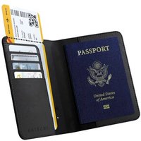 Satechi Vegan-Leather Passport Wallet with Find My Black von Satechi