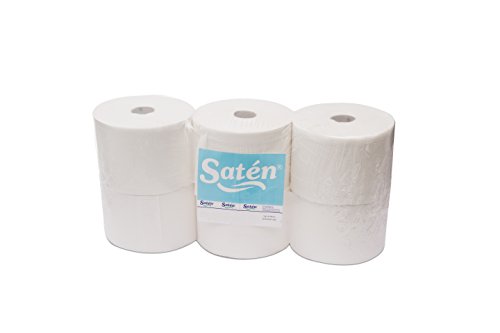 Saten hi1382553 Extraktion hygienisch Mitte, Zellstoff Virgin, 2 Schichten, Laminat, Breite 134, 110 m (12 Stück) von Saten