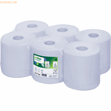 Satino Handtuchrolle 317700 20x25cm 150m 2-lagig blau geprägt 6 Stück von Satino