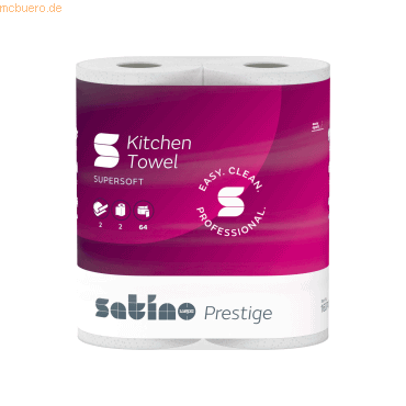Satino Küchenrolle Prestige 160740 2-lagig 2x64 Blatt Satino Küchenrolle Prestige 160740 2-lagig 2x64 Blatt von Satino