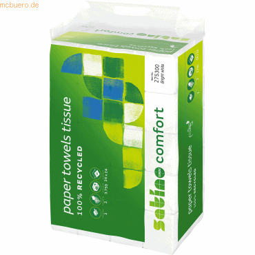Satino Papierhandtuch 275300 24x24cm 2-lagig Z-Falz hochweiß 3.750 Bla Satino Papierhandtuch 275300 24x24cm 2-lagig Z-Falz hochweiß 3.750 Bla von Satino