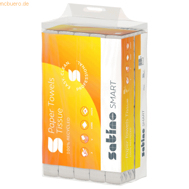 Satino Papierhandtuch 276490 Smart 24x23cm 2-lagig V-Falz weiß 4.000 B Satino Papierhandtuch 276490 Smart 24x23cm 2-lagig V-Falz weiß 4.000 B von Satino