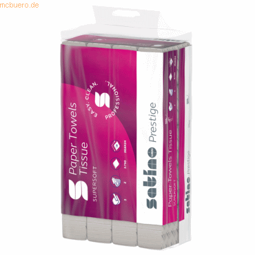Satino Papierhandtuch 276620 2-lagig 20,6x24cm Z-Falz weiß 25x150 Blat Satino Papierhandtuch 276620 2-lagig 20,6x24cm Z-Falz weiß 25x150 Blat von Satino