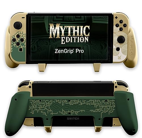 Satisfye – ZenGrip Pro Gen 3 OLED, EIN Schaltergriff kompatibel mit Nintendo Switch – Komfortabler & ergonomischer Griff, Joy Con & Switch Control. #1 Switch-Zubehör für Gamer (Gold) von Satisfye