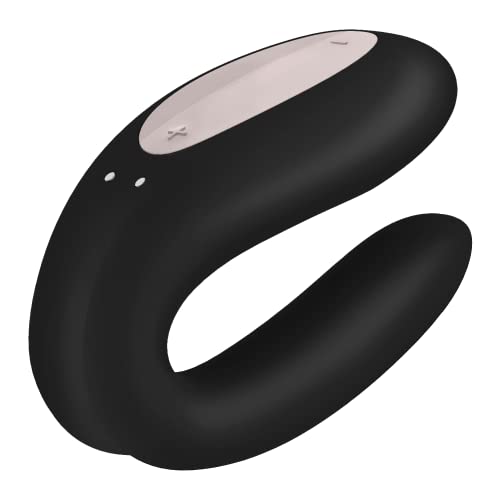 Satisfyer 'Double Joy Connect App' Paar-Vibrator 9 cm | Sex-Spielzeug für Paare extrem stark | Vielfältige Vibrationen dank App-Steuerung | Erotisches Toy mit Klitoris-Stimulation | Farbe: schwarz von Satisfyer