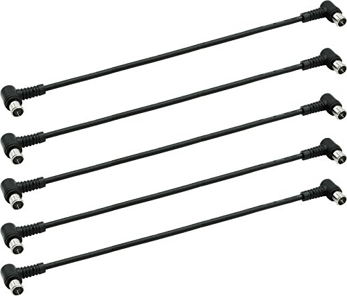 Satix SAK040SET1 Patch-Koaxialkabel F-Winkel-Schnellstecker (5 Stück), 40 cm schwarz von Satix