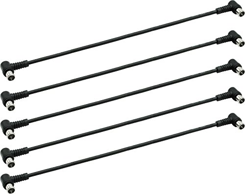 Satix SAK050SET1 Patch-Koaxialkabel F-Winkel-Schnellstecker (5 Stück), 50 cm schwarz von Satix