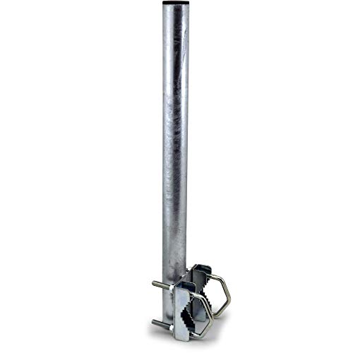 Satix SMV05001 Mast-Verlängerung Geländer-Halter für Sat-Schüssel Antenne, 50 cm verzinkt von Satix