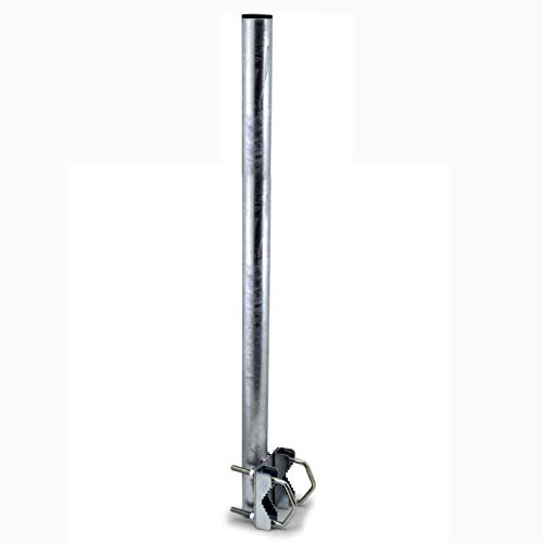 Satix SMV08001 Mast-Verlängerung Geländer-Halter für Sat-Schüssel Antenne, 80 cm verzinkt von Satix