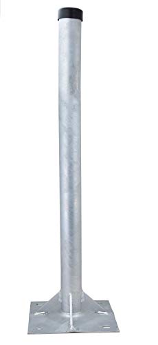 Satix Sat Standfuß 6 x 100 cm Rohr-Ständer für Satelliten-Schüssel feuerverzinkt von Satix