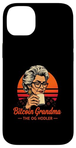 Bitcoin Oma Kunst Blockchain Weisheit Oma HODL Power Bitcoin Hülle für iPhone 14 Plus von Satoshis Fashion: The Bitcoin only Store