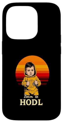 Geboren bei HODL Design Crypto Believer Diamond Hands Bitcoin Hülle für iPhone 14 Pro von Satoshis Fashion: The Bitcoin only Store