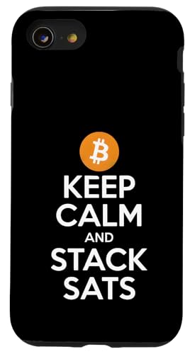Bleiben Sie ruhig Stack Sats Crypto Bitcoin Crypto Trader Blockchain Hülle für iPhone SE (2020) / 7 / 8 von Sats Stacker Threads
