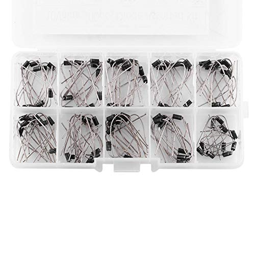 Diode, 100pcs 10 Werte Germanium-Gleichrichter Dioden-Sortiment Elektronisches Kit 1N4001~1N4007 1N5817~1N5819 Mit Box, Geringem Energieverlust und Hoher Effizienz Diode, 100pcs 10 Werte Germanium-Gleichrichter Dioden-Sortiment Elektronisches Kit 1N4001~1N4007 1N5817~1N5819 Mit Box, Geringem Energieverlust und Hoher Effizienz von Sorand