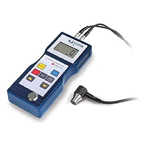 KERN Ultraschall Materialdickenmessgerät TB-US (Messbereich Puls-Echo 1,5-200 mm, Nullplatte zur Justierung, Ablesbarkeit 0,1 mm, Messkopf 500-9000) TB 200-0.1US-RED von Sauter