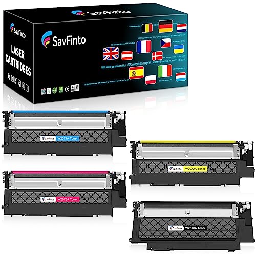 SavFinto 117A Toner Ersatz für HP 117A W2070A W2071A W2072A W2073A Tonerkatuschen Kompatibel mit HP Color Laser MFP-179fnw MFP-179fwg MFP-178nwg MFP-178nw, HP Color Laser 150nw 150a (4 Pack) von SavFinto