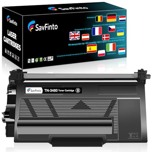 SavFinto TN3480 Toner Ersatz für Brother TN-3480 TN3430 TN-3430 Tonerpatrone Kompatibel für Brother HL-L5000DN HL-L5100DN HL-L5100DNT HL-L5100DNTT HL-L5200DW DCP-L5500DN MFC-L5700DN MFC-L5750DW (1 BK) von SavFinto