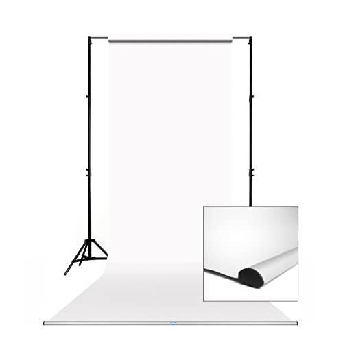 Savage Hintergrundstange, 1,35 Meter, mit Superweißem, Nahtlosem Papierhintergrund, Inklusive einem 1,35 m x 11 m großen Fotohintergrund, Aluminiumkonstruktion, Fotografierequisiten von Savage