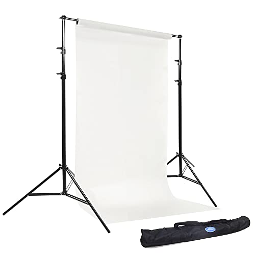 Savage Port-A-Stand Hintergrundständer-Kit mit Tragetasche, inkl. 1,35 m x 11 m Weißem Papierhintergrund von Savage