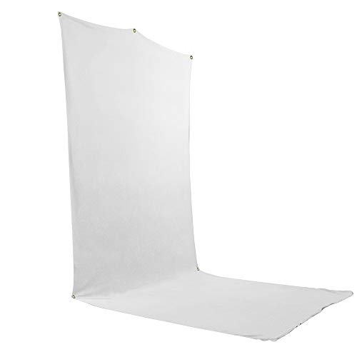 Savage Reise Backdrop Set, Weißer Boden Backdro, Größe 1.52m x 3.66m, Fotokulisse mit Aluminiumständer, Tragetasche mit Schulterriemen von Savage