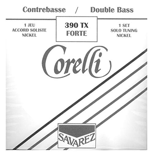 Corelli Kontrabass-Saiten Solostimmung Satz Nickel Extra stark 390TX von Savarez