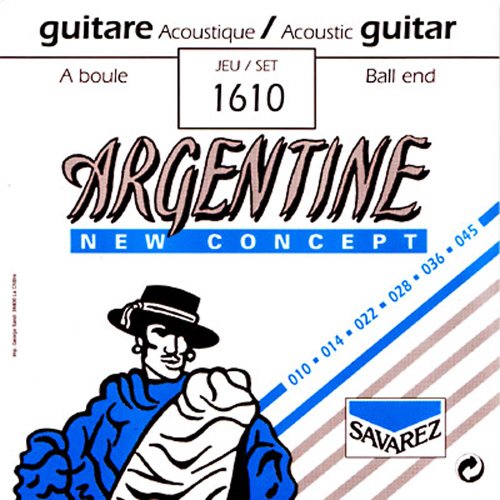 Savarez 1610 Gitarrensaite für Akustikgitarre, 10–45 Ball End, Extra Light mit Kugel von Savarez