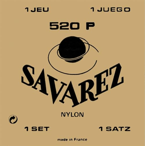 Savarez 655857 Saiten für Klassikgitarre Satz Traditional Concert 520P Standard Tension Nylon rot von Savarez