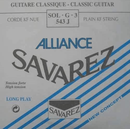 Savarez Classical Guitar Strings Alliance HT Classic 543J Einzelsaiten Sol3 Carbon hoch von Savarez