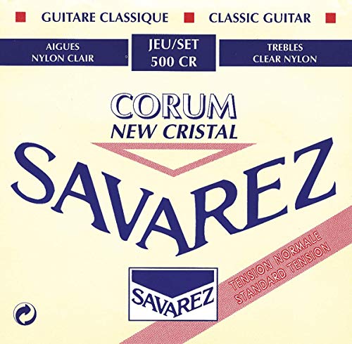 Savarez New Cristal Corum 500CR Saitensatz für klassische Gitarre,6er Pack von Savarez