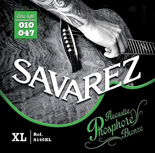 Savarez Saiten für Akustikgitarre Acoustic Phosphor Bronze Satz A140XL Extra Light .010-.047 von Savarez