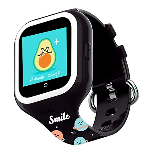 SaveFamily Iconic Plus Mr. Wonderful Edition mit personalisierten Armbändern. Smartwatch für Kinder mit Videoanruf, Musik, Anrufer-ID, Video, Bluetooth, App Store, Whatsapp und lustigen Sprüchen. von SaveFamily Relojes con GPS