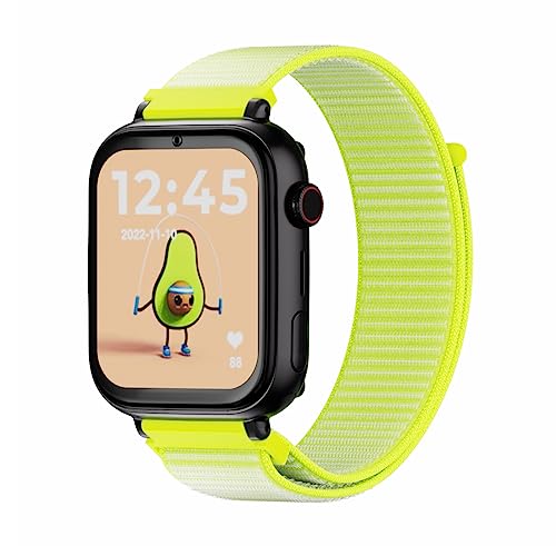 SaveFamily SaveWatch Plus 4G. Smartwatch für Kinder. Anruf, Video, Face ID, Anpassbare Bänder, UltraSlim, Hintergrundbilder, Musik, Bluetooth, App Store (Fluor) von SaveFamily