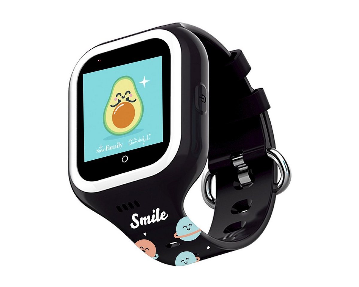 SaveFamily Iconic Plus Mr Wonderful Edition Kindersmartwatch Smartwatch (3,56 cm/1,4 Zoll), inkl. magnetisches Ladekabel von SaveFamily