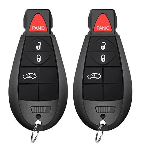 SaverRemote Schlüsselanhänger mit 4 Tasten, kompatibel mit 2008–2010 Chrysler 300, 2008–2012 Dodge Challenger&Ladegerät von SaverRemotes