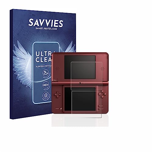 Savvies 18 Stück Schutzfolie für Nintendo DSi XL Displayschutz-Folie Ultra-Transparent von Savvies