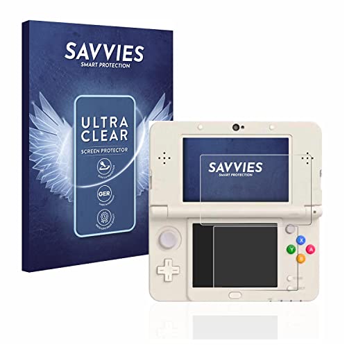 Savvies 18 Stück Schutzfolie für Nintendo New 3DS Displayschutz-Folie Ultra-Transparent von Savvies