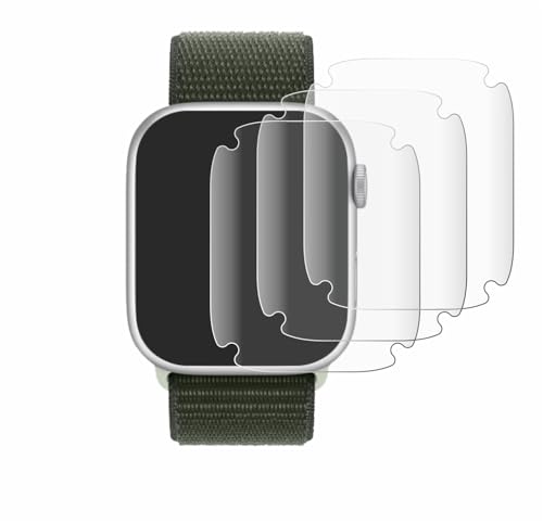 Savvies 4 Stück Full-Screen Schutzfolie für Apple Watch Series 9 (45 mm) Full-Cover Displayschutz-Folie [3D Curved, Transparent, Anti-Fingerabdruck] von Savvies