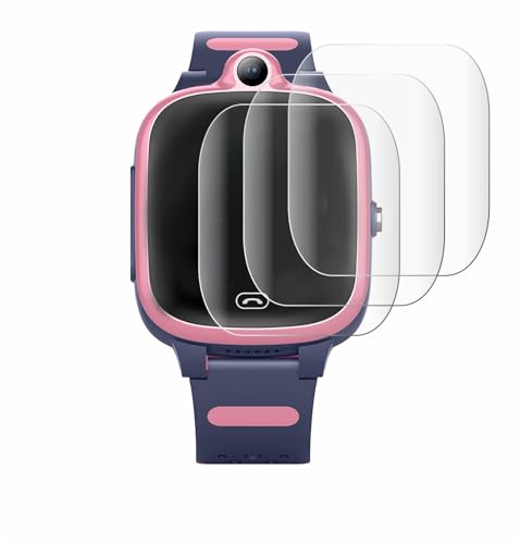Savvies 4 Stück Full-Screen Schutzfolie für Fitonme 4G Smartwatch S.B-1034 Full-Cover Displayschutz-Folie [3D Curved, Transparent] von Savvies