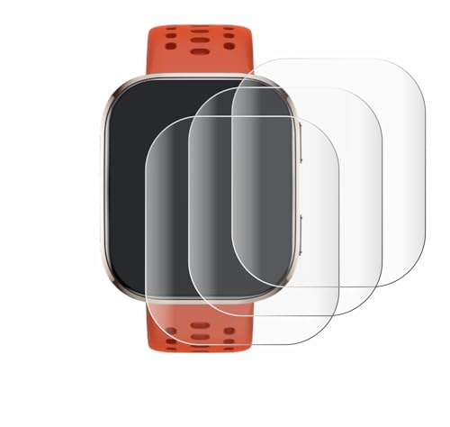 Savvies 4 Stück Full-Screen Schutzfolie für Huami Amazfit Bip 6 Full-Cover Displayschutz-Folie [3D Curved, Transparent, Anti-Fingerabdruck] von Savvies