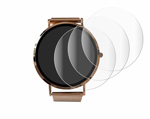 Savvies 4 Stück Full-Screen Schutzfolie für Micento California Smartwatch Full-Cover Displayschutz-Folie [3D Curved, Transparent] von Savvies