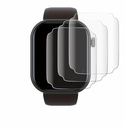 Savvies 4 Stück Full-Screen Schutzfolie für Smartwatch IDW15 1.8" Full-Cover Displayschutz-Folie [3D Curved, Transparent, Anti-Fingerabdruck] von Savvies