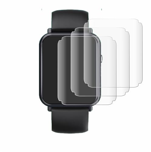 Savvies 4 Stück Full-Screen Schutzfolie für Sross Smartwatch 1.69" Full-Cover Displayschutz-Folie [3D Curved, Transparent, Anti-Fingerabdruck] von Savvies