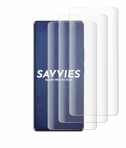 Savvies 4 Stück Full-Screen Schutzfolie für ZTE Blade V50 5G Full-Cover Displayschutz-Folie [3D Curved, Transparent, Anti-Fingerabdruck] von Savvies