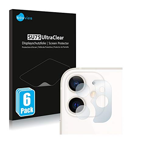 Savvies 6 Stück Schutzfolie für Apple iPhone 12 mini (NUR Kameraschutz) Displayschutz-Folie Ultra-Transparent von Savvies