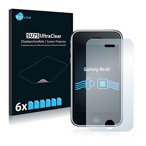 Savvies 6 Stück Schutzfolie für Apple iPhone 3GS Displayschutz-Folie Ultra-Transparent Savvies 6 Stück Schutzfolie für Apple iPhone 3GS Displayschutz-Folie Ultra-Transparent von Savvies