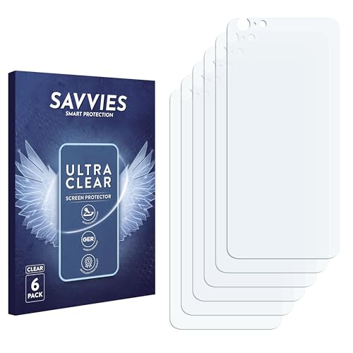 Savvies 6 Stück Schutzfolie für Apple iPhone 6S Plus Rückseite (gesamte Fläche) Displayschutz-Folie Ultra-Transparent von Savvies