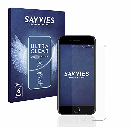 Savvies 6 Stück Schutzfolie für Apple iPhone 7/8 Displayschutz-Folie Ultra-Transparent Savvies 6 Stück Schutzfolie für Apple iPhone 7/8 Displayschutz-Folie Ultra-Transparent von Savvies
